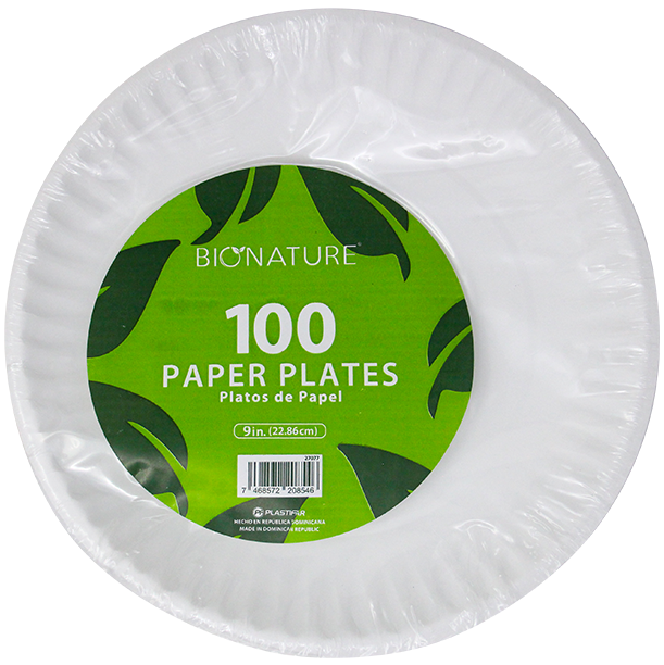 Bionature Plato Papel #9100 UND