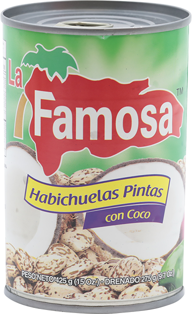 La Famosa Habichuela Pinta C/coco15 OZ