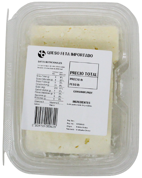 QUESO FETA IMPORTADO EMP LB