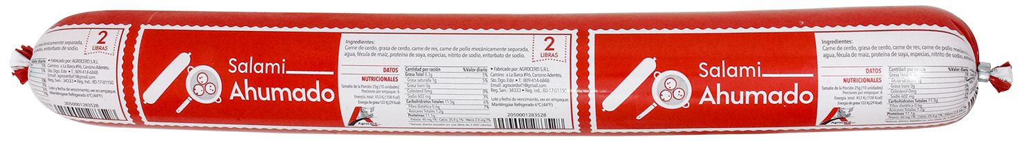 AGROCERD SALAMI AHUMADO 2 LB