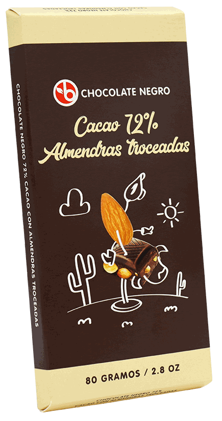 BRAVO CHOCOLATE NEGRO ALMENDRAS EN 80 G