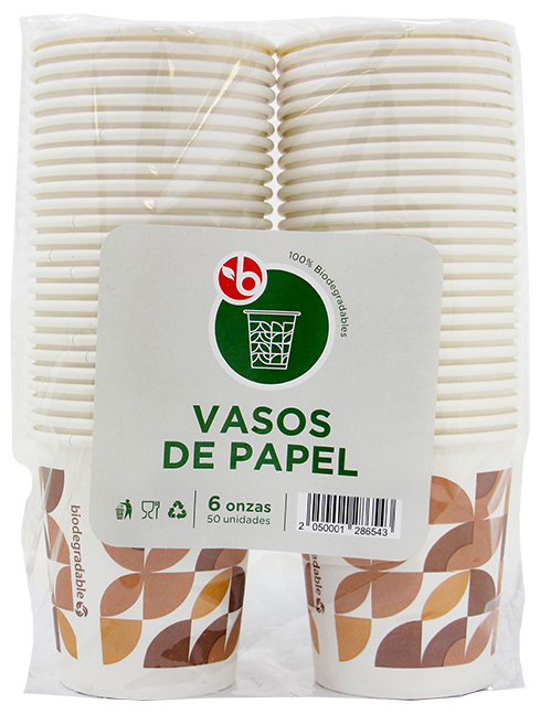 Bravo Vasos De Papel 6 Oz50 UND