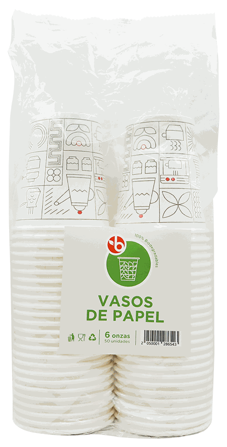 BRAVO VASOS DE PAPEL 6 OZ 50/1