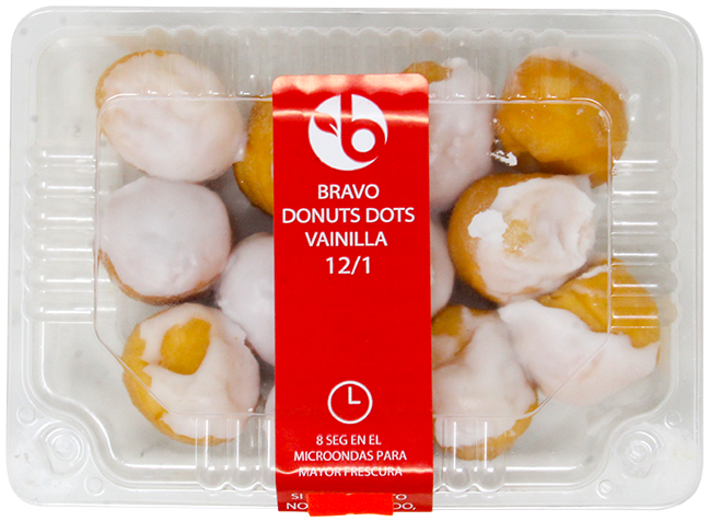 BRAVO DONUTS DOTS VAINILLA 12/1