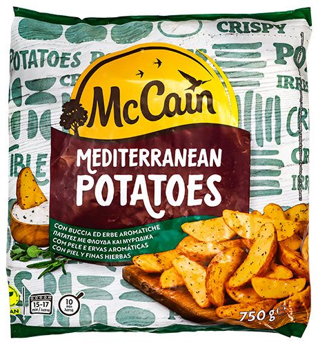 MCCAIN PAPAS MEDITERRANEAN WEDGE 750G