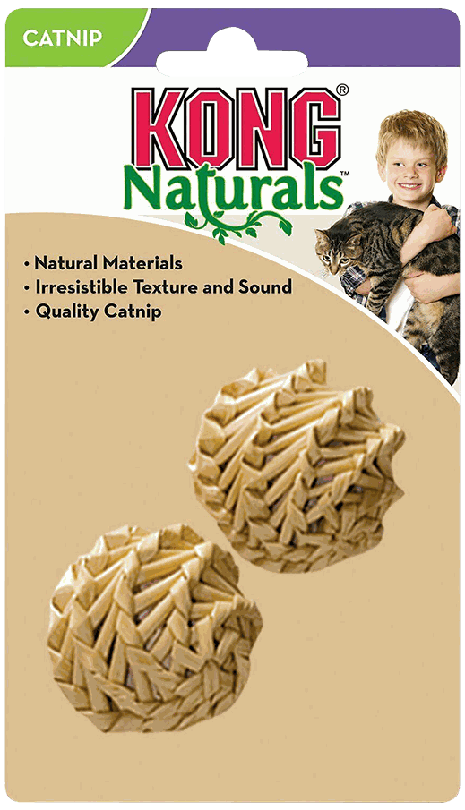 KONG CAT TOY STRAW BALL JGTE GATO
