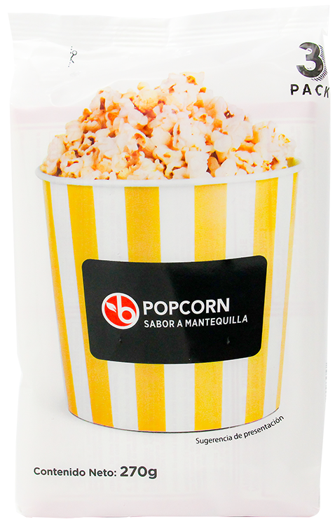 BRAVO POPCORN MANTEQUILLA 3/3.17 OZ