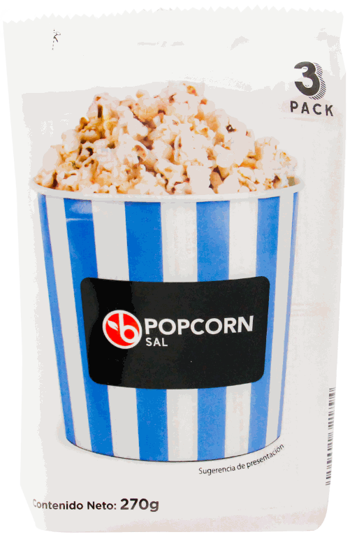 BRAVO POPCORN NATURAL 3/3.17 OZ