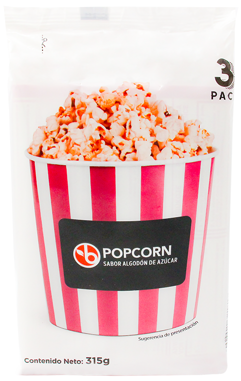 BRAVO POPCORN ALGODON AZUCAR 3/3.7 OZ