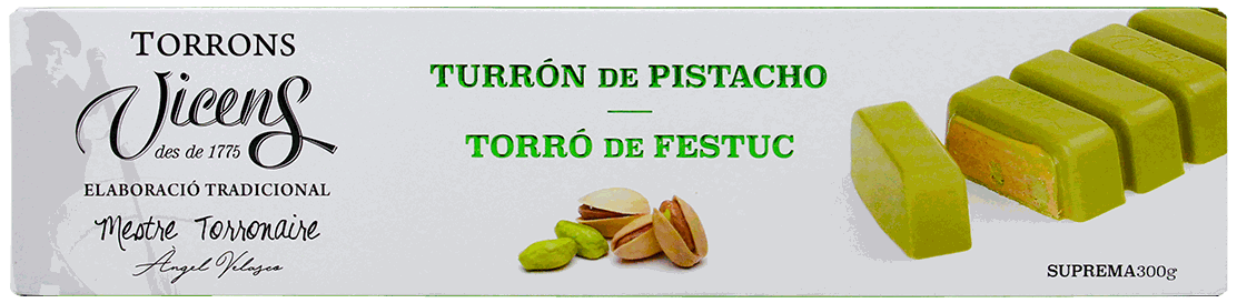 VICENS TURRON PISTACHO/NOUGAT 300 G