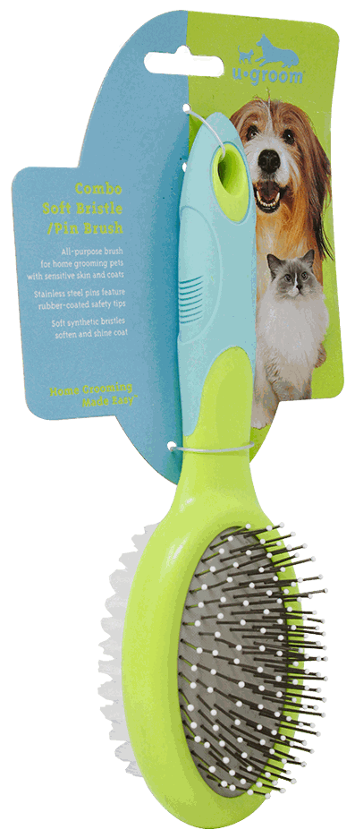 U GROOM SOFT BRISTLE PIN BRUSH