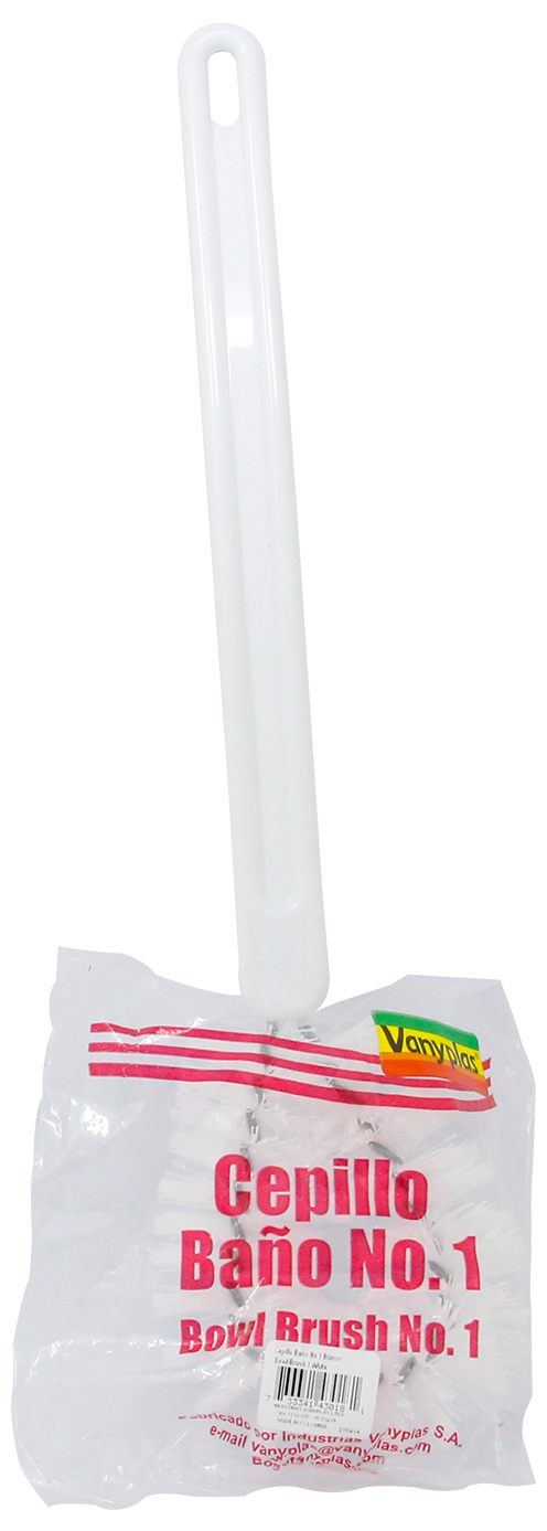 Vaniplast Cepillo Blanco Para Baño #1PAQ