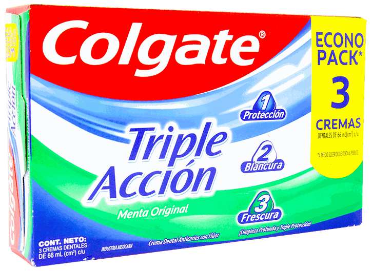 COLGATE C/D TRIPLE ACCION 66 ML 3PK