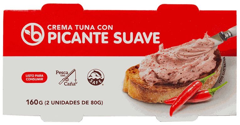 BRAVO CREMA TUNA LIGERO PICANTE 160 GR