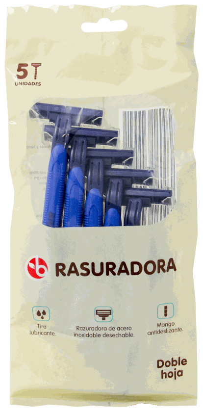 BRAVO RASURADORA 2 HOJAS 5PK