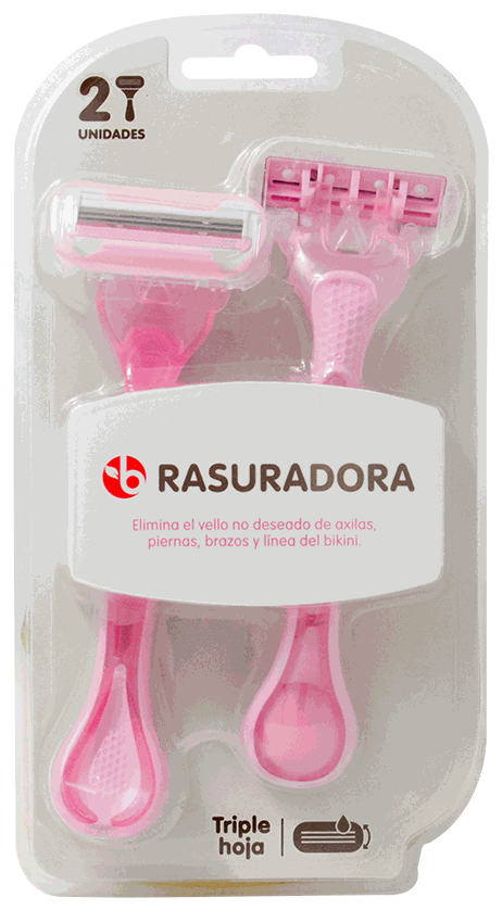 BRAVO RASURADORA MUJER 3 HOJAS 2PK