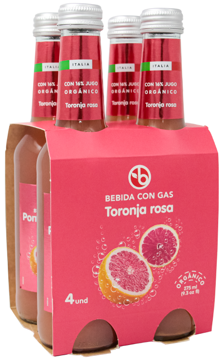 Bravo Soda Organica Pomp Rosa 4pack1100 ML