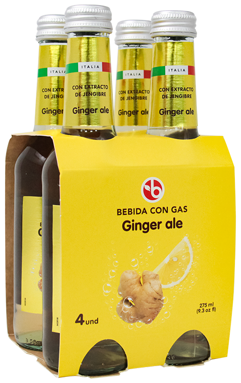 Bravo Soda Ginge Ale 4pack275 ML