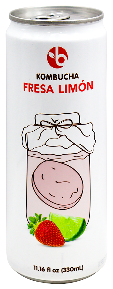 BRAVO KOMBUCHA FRESA LIMON 330 ML