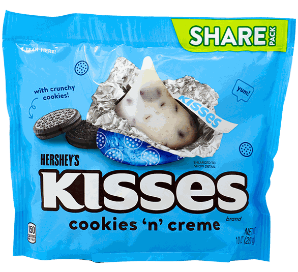 HERSHYS KISSES COKIEES & CREME 10.5 OZ