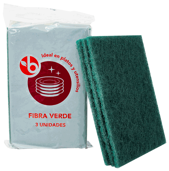 BRAVO FREGADOR FIBRA VERDE 3/1