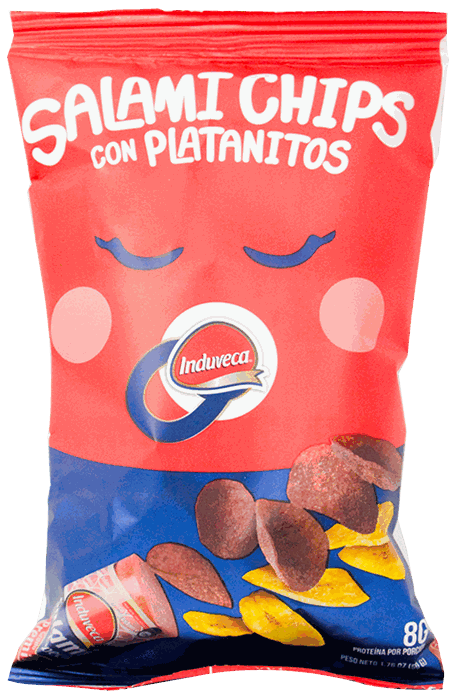 INDUVECA SALAMI CHIPS CON PLATANITO 50GR
