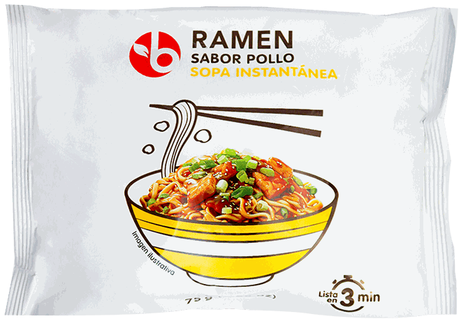 BRAVO SOPA RAMEN POLLO SOBRE 75 G