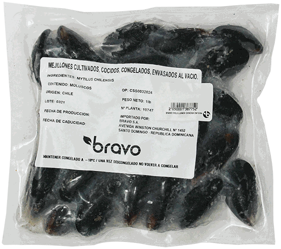 BRAVO MEJILLONES CONCHA ENTERA