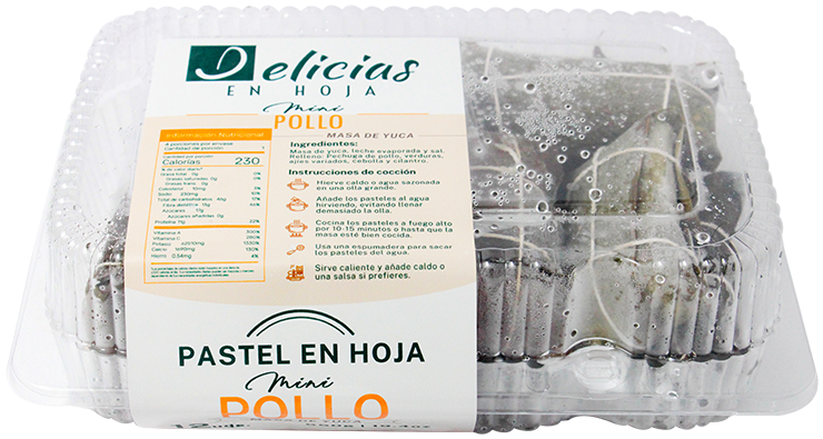 Delicias Pastel Hoja Yuc Pollo Mn550 GR