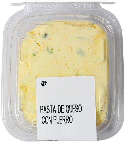 PASTA DE QUESO CON PUERRO