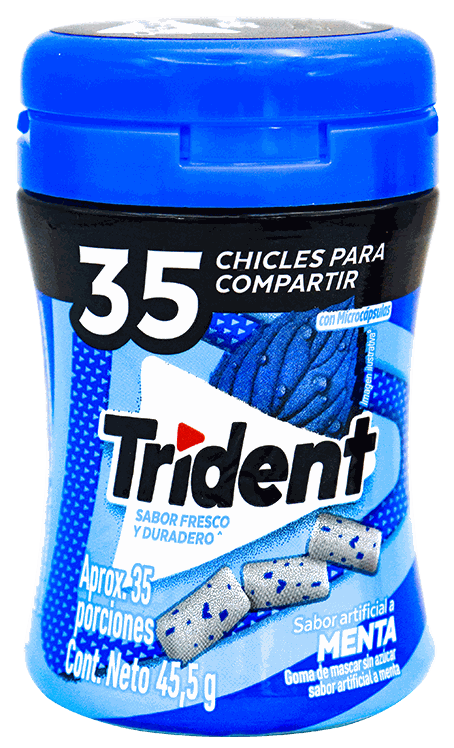 TRIDENT MENTA BOTELLA 35S