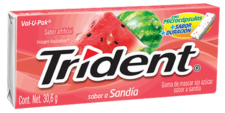 TRIDENT 18S GOMA DE MASCAR SANDIA
