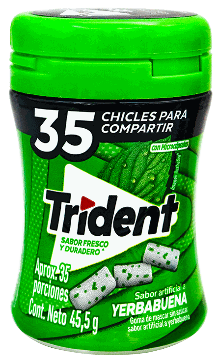 TRIDENT YERBABUENA BOTELLA 35S