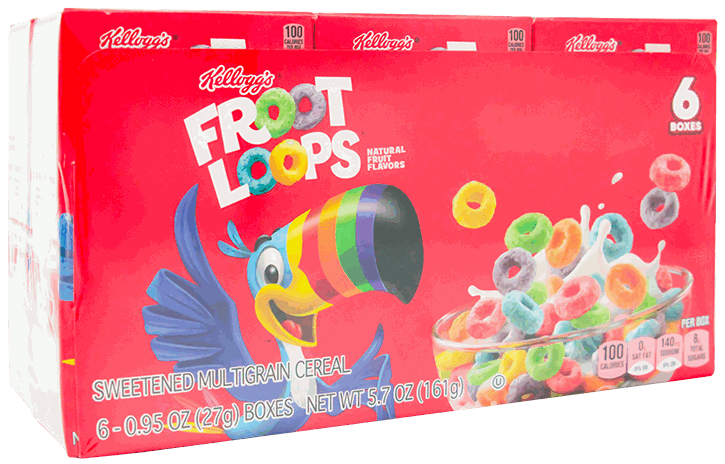 KELLOGGS FROOT LOOPS 5.7 OZ 6 PACK