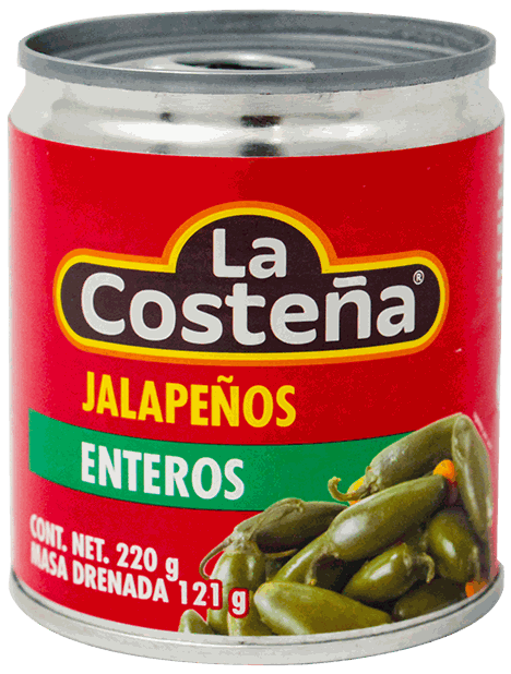 LA COSTEÑA JALAPEÑOS ENTEROS 220GR