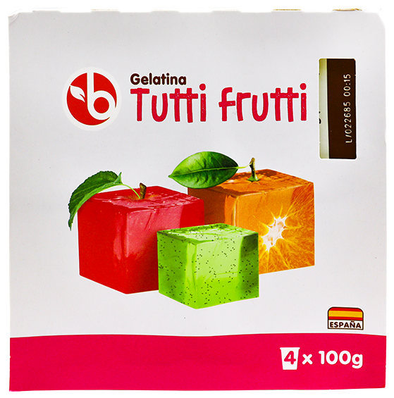 BRAVO GELATINA TUTTI FRUTTI 4X100 GR