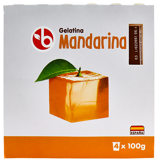 BRAVO GELATINA MANDARINA 4X100 GR