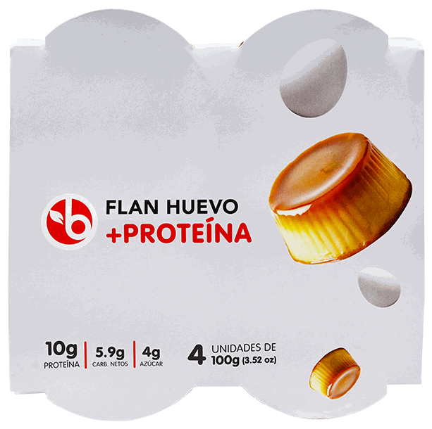 BRAVO FLAN HUEVO+PROTEINA 4X100 GR