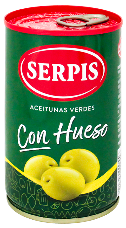 SERPIS ACEITUNAS VERDES C/HUESO 300 GRS