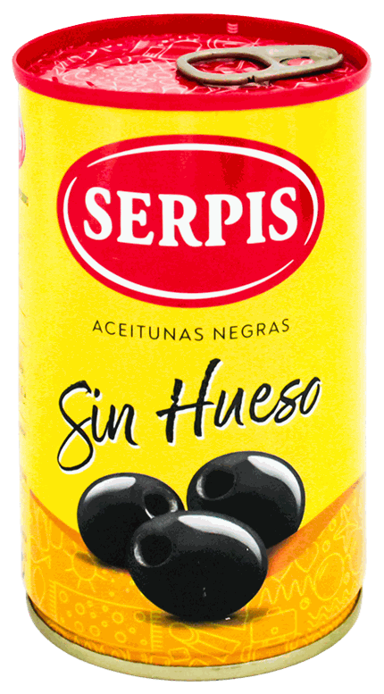 SERPIS ACEITUNAS NEGRAS S/HUESO 300 GRS