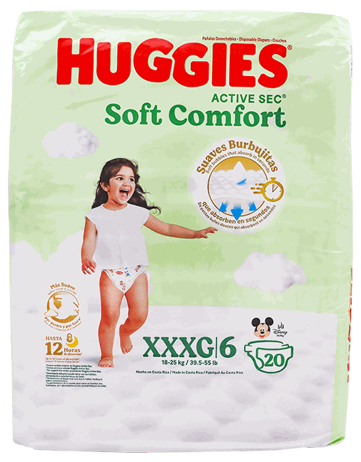 HUGGIES ACTIVE SEC JUMBO P6 6X20