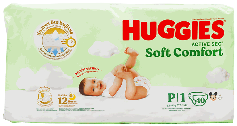 HUGGIES ACTIVE SEC JUMBO P1 6X40