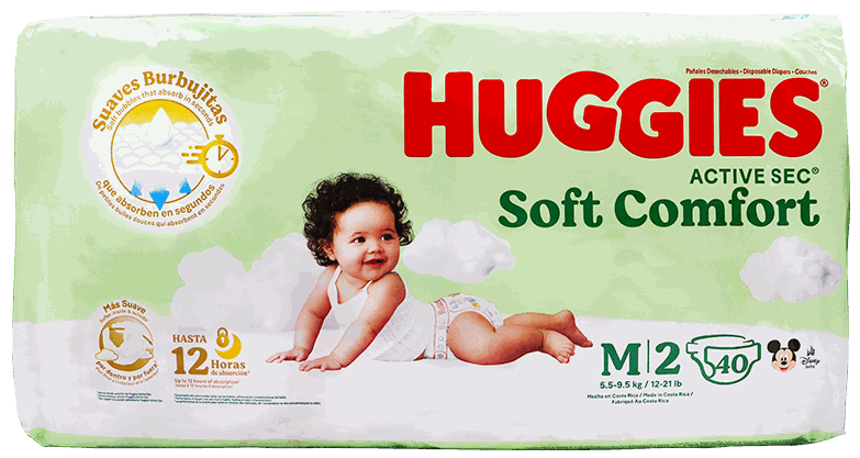 HUGGIES ACTIVE SEC JUMBO P2 6X40