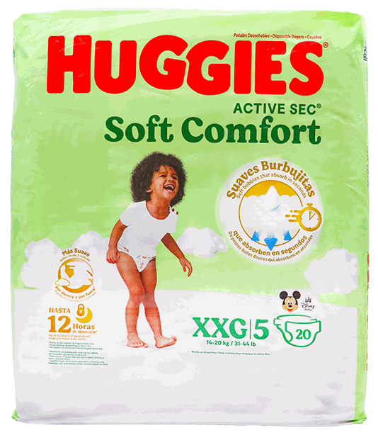HUGGIES ACTIVE SEC JUMBO P5 6X20