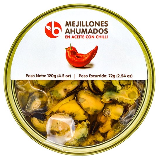 Bravo Mejillones Ahu Aceite Chili120 GR