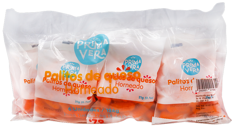 Primavera Pack Palito Queso Horneado126 GR