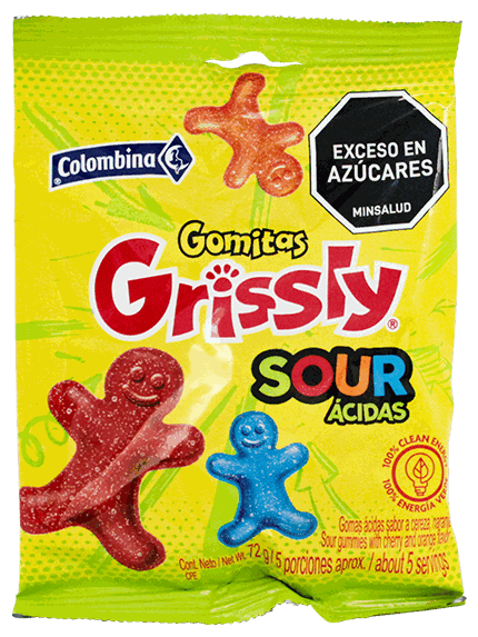 COLOMBINA GRISSLY SOUR ACIDAS
