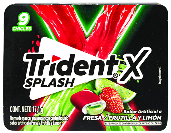 TRIDENT SPLASH FRESA LIMON 17 GR