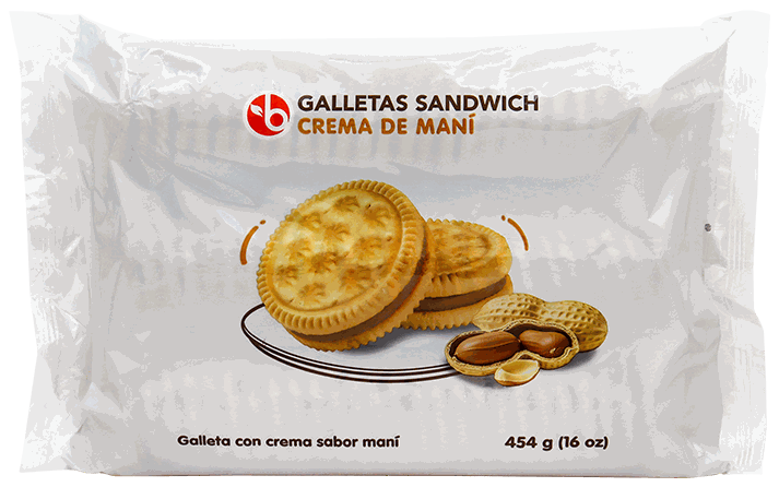 BRAVO GALLETA SANDWICH MANTEQ MANI 16 OZ