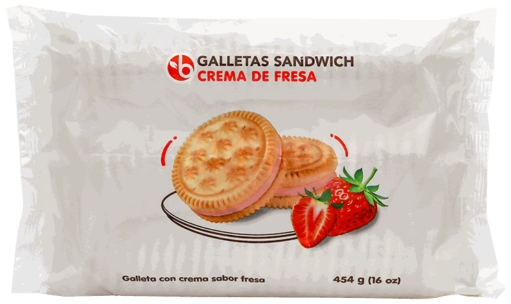 BRAVO GALLETAS SANDWICH FRESA 16 OZ